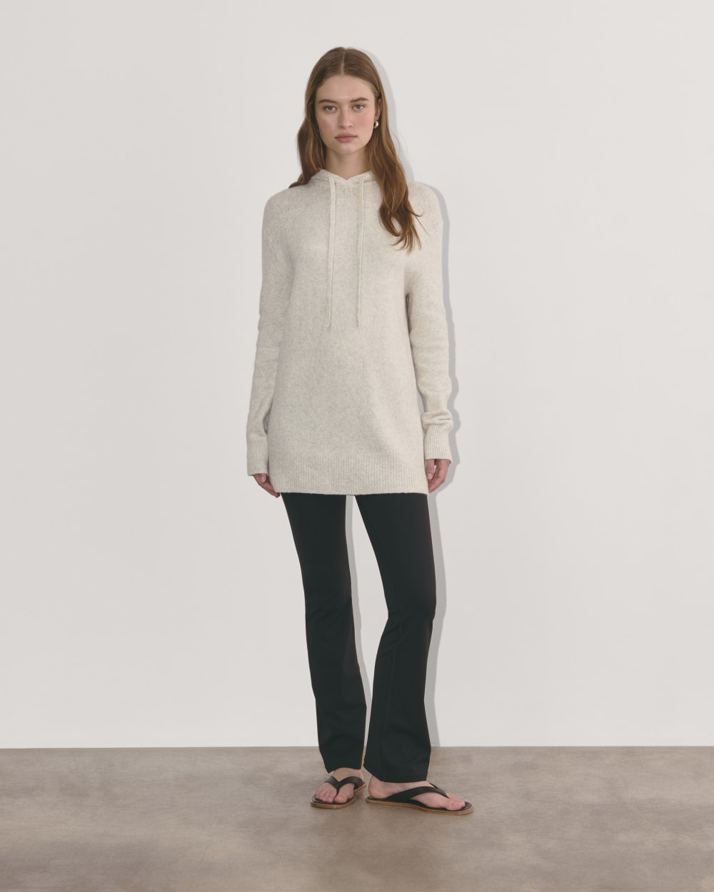 The Oversized Hoodie in Plush Cotton | Heathered Oat - Image 3