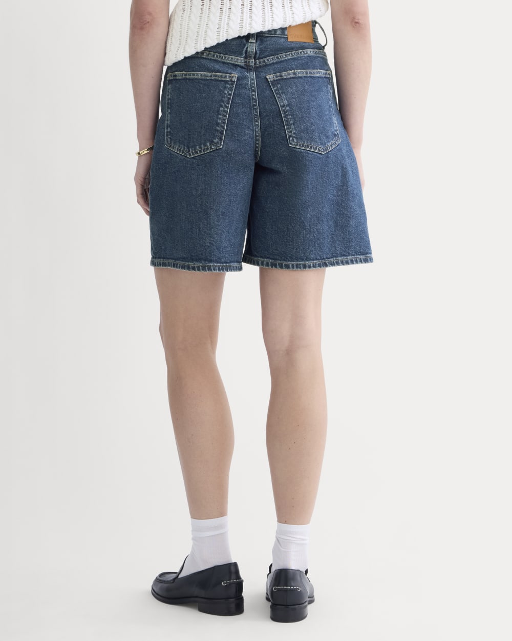 The Long A-Line Denim Short | Dark Indigo - Image 5
