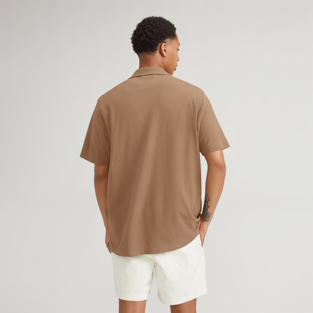 The Pique Short-Sleeve Shirt | Toasted Coconut - Image 3