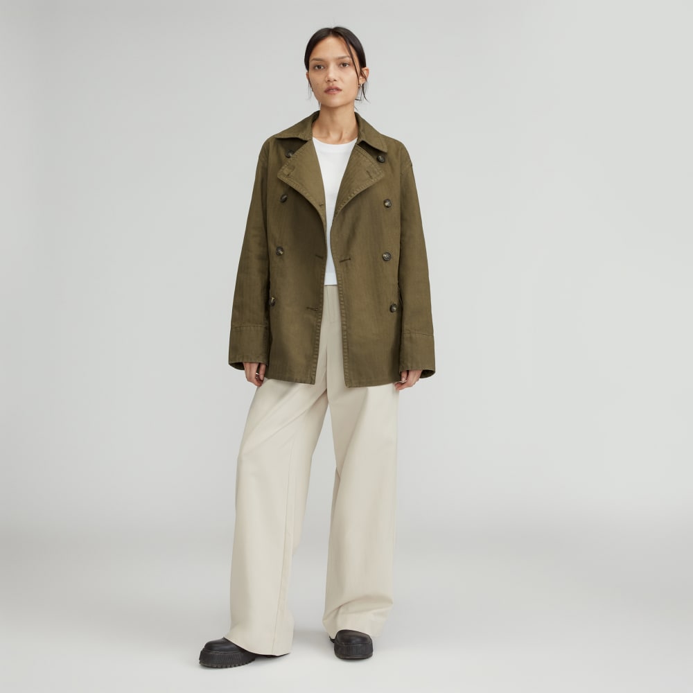 The Organic Cotton Herringbone Jacket | Beech - Image 6