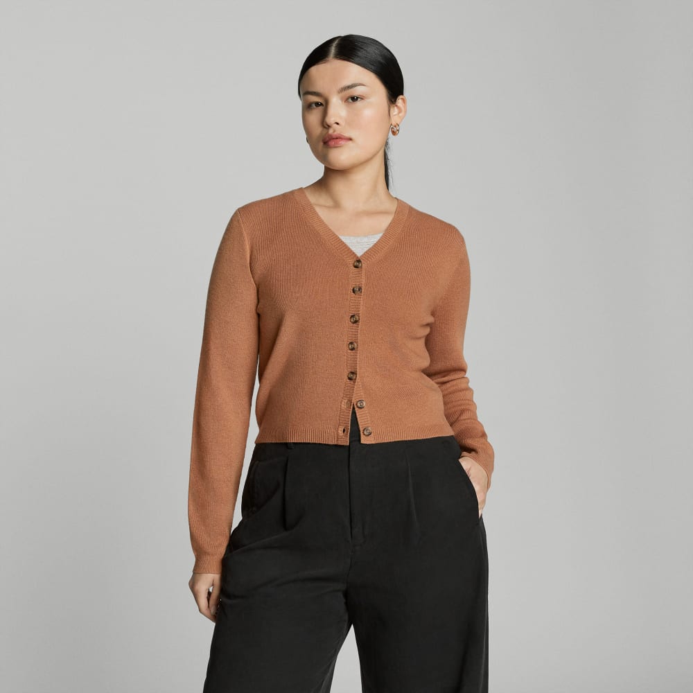 The Luxe Merino Cardigan | Tawny Brown