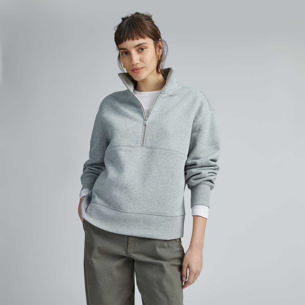 The ReTrack Half-Zip Sweatshirt | Heather Grey - Image 3