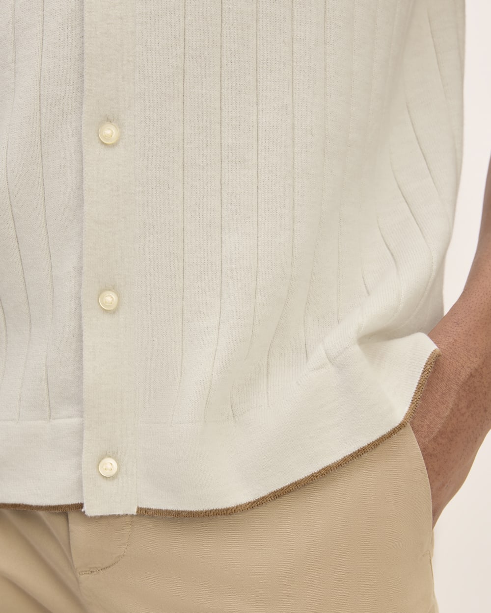The No-Sweat Button-Down Polo | Heathered Canvas - Image 5