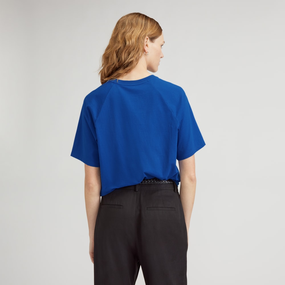 The Organic Cotton Raglan Tee | Mazarine Blue - Image 3