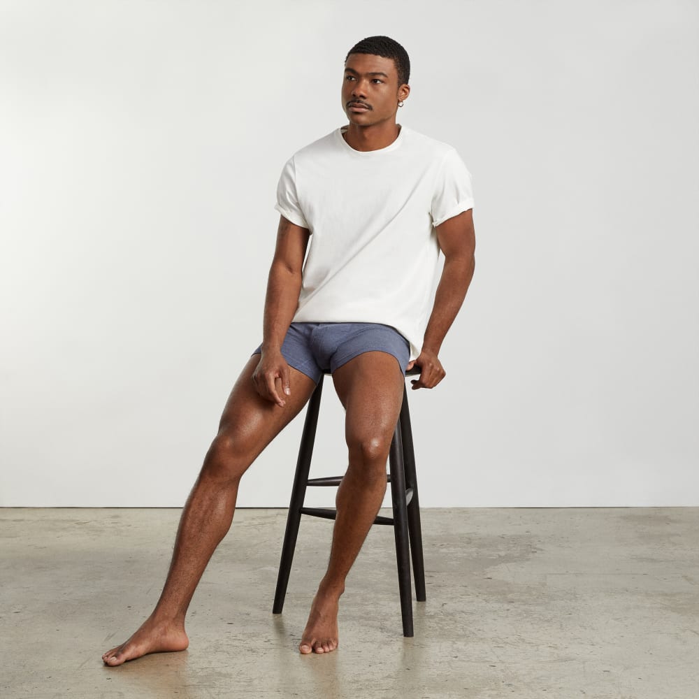 The Supima® Boxer Brief | Uniform | Heather Blue - Image 4