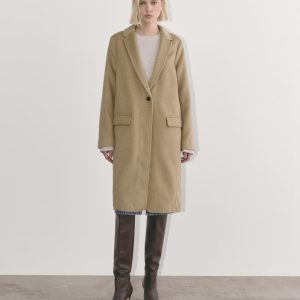 The Topcoat in Wool | Dark Heathered Camel