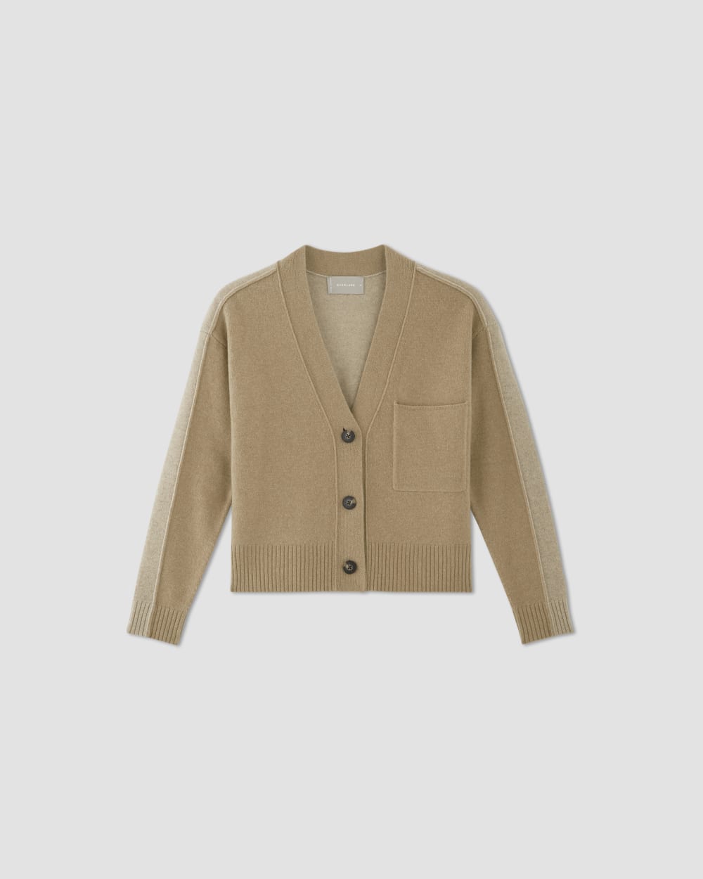 The Good Merino Wool Cardigan | Light Camel / Dark Oat - Image 2