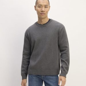 The Classic Sweater in Everyday Cotton | Heathered Charcoal
