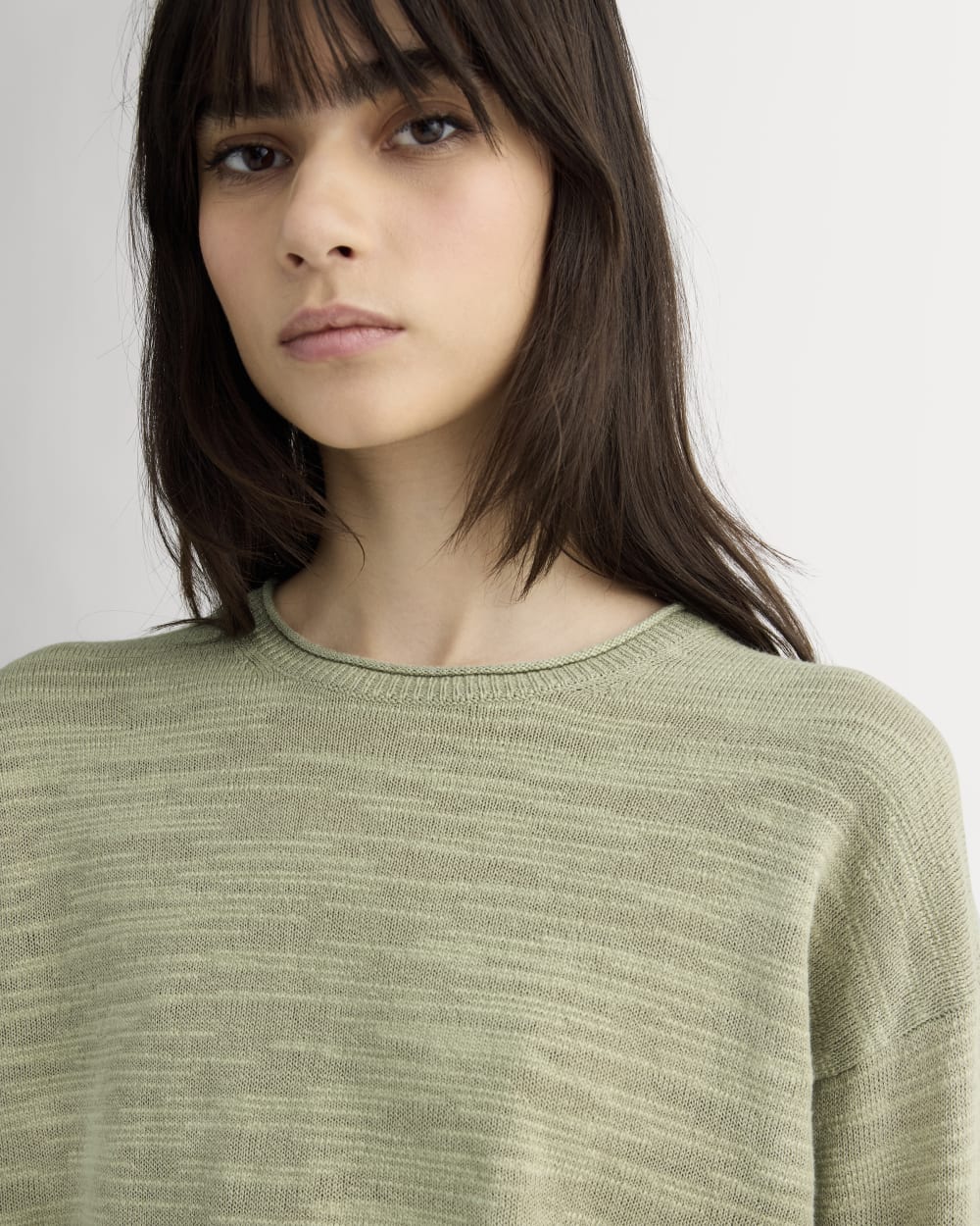 The Slouch Sweater in Cotton Linen | Eucalyptus - Image 4