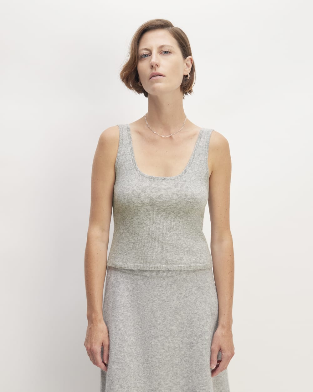 The Cozy-Stretch Tank | Heathered Grey