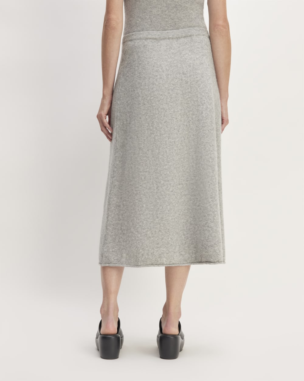 The Cozy-Stretch Skirt | Heathered Grey - Image 6