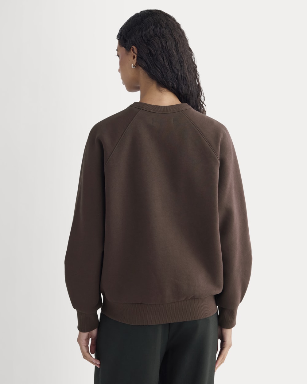 Luxe Fleece Raglan Crewneck | Dark Chocolate - Image 5