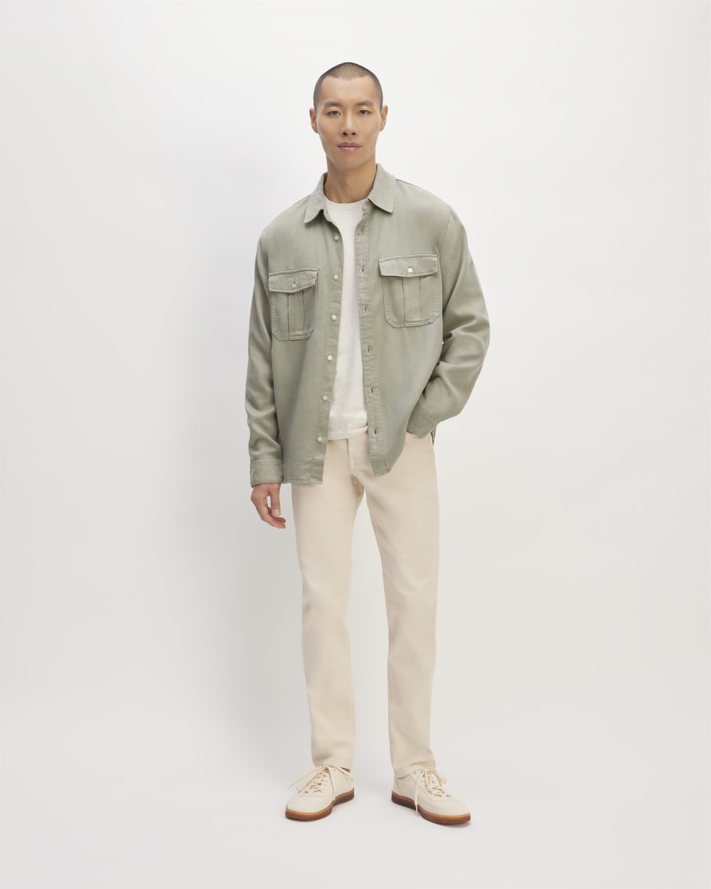 The Utility Shirt Jacket in Buttersoft | Sage Green - Image 3