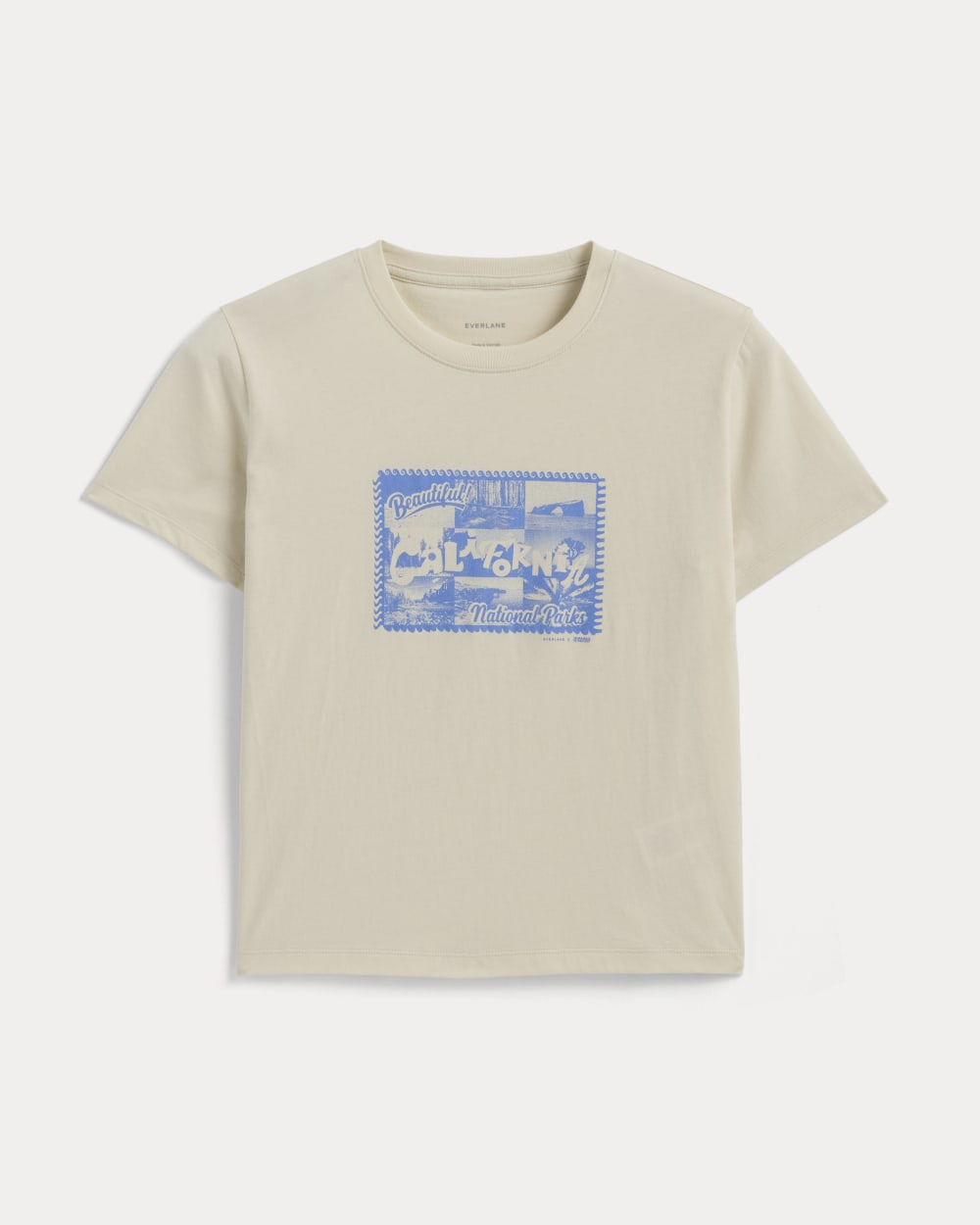 The Everlane x Parks Project Box-Cut Tee | Natural / Granada Sky Blue - Image 2