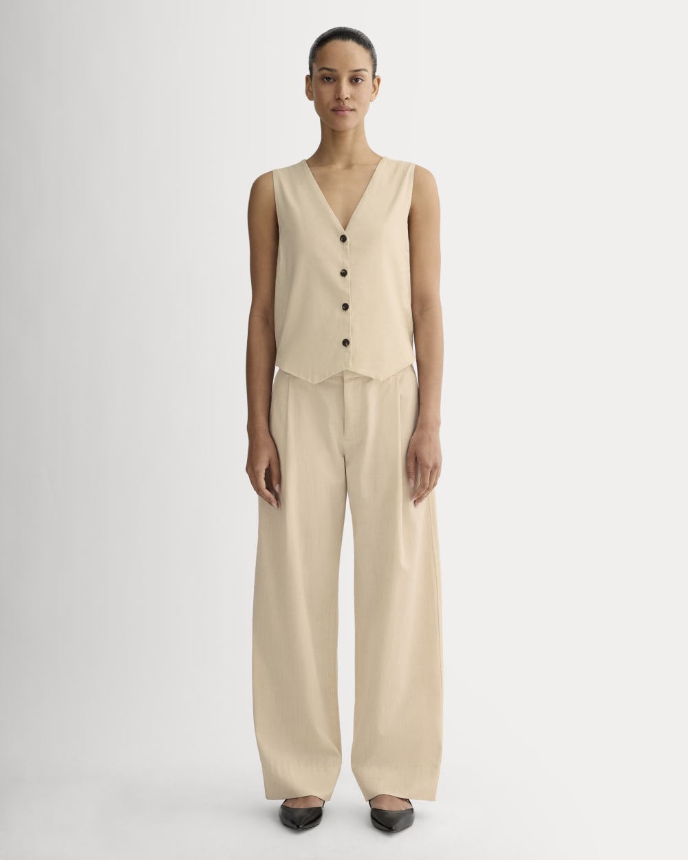 The Low-Rise Chino | Heathered Oat