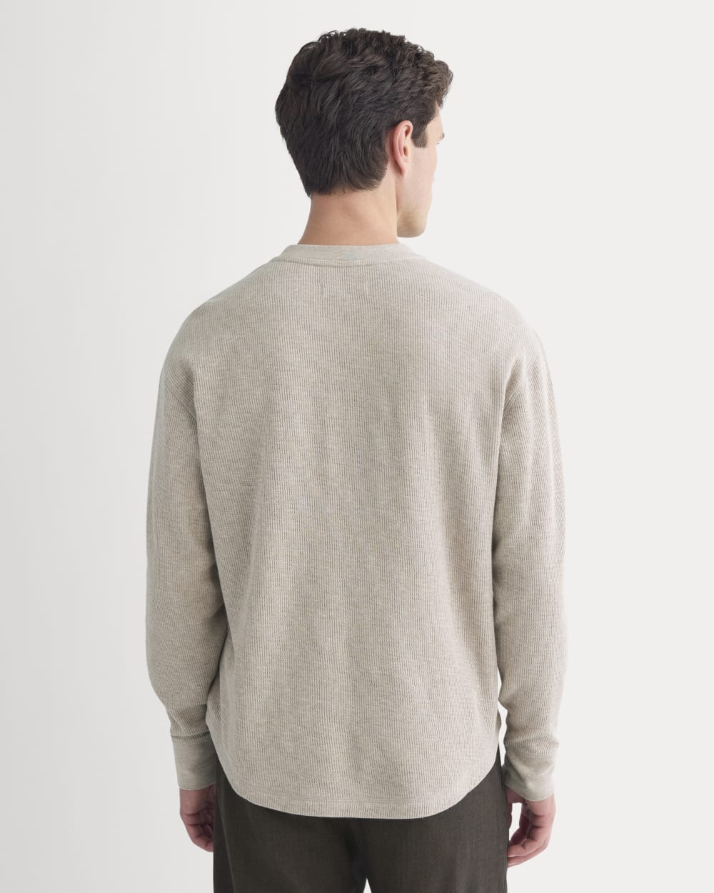 Thermal Henley in Cozy Waffle | Heathered Oatmeal - Image 5