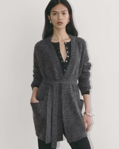 The Robe Cardigan in Alpaca | Dark Charcoal