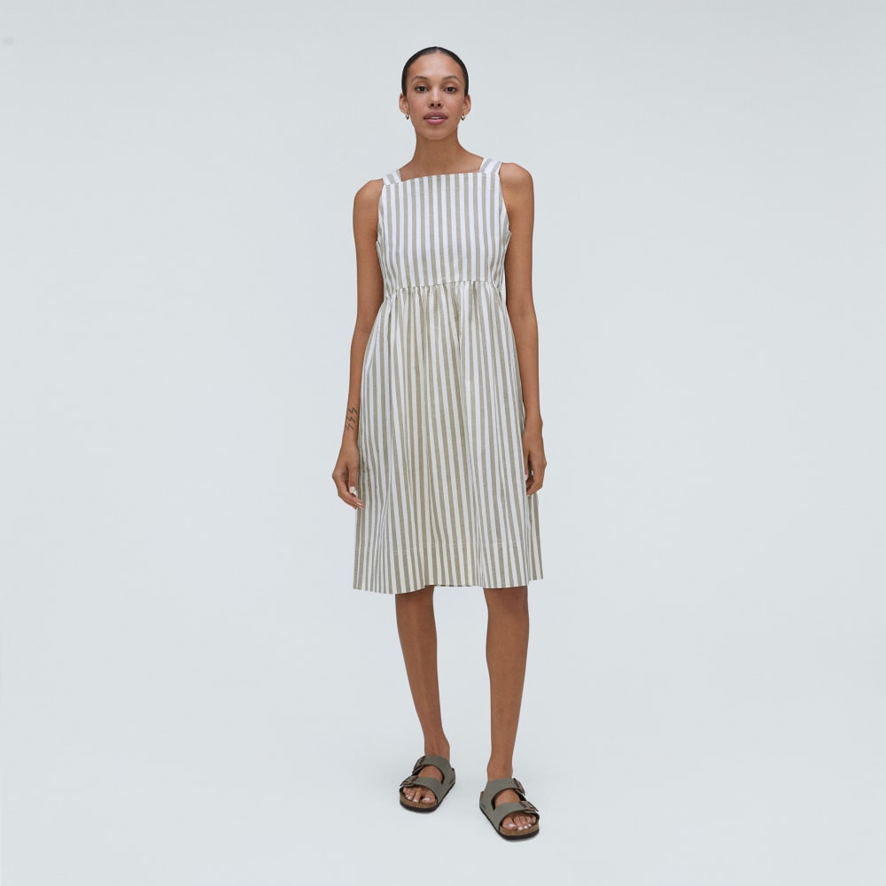 The Seersucker Midi Dress | Nutria / Off-White - Image 2