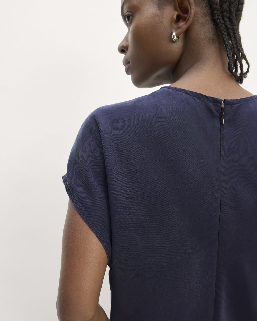 The Drape Top in Butterlite | Navy - Image 5