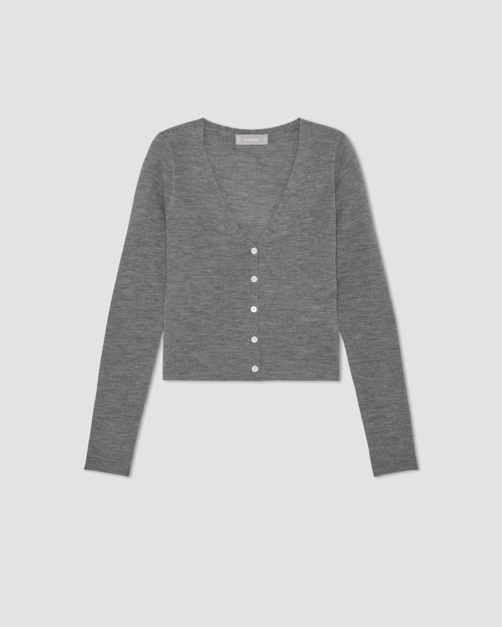 The Cardigan in Ultrasoft Merino | Heather Mid Grey - Image 2