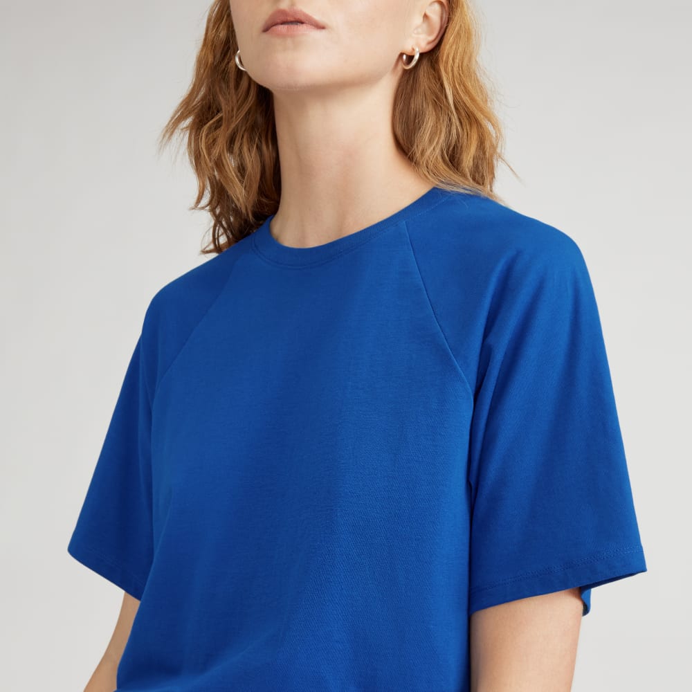 The Organic Cotton Raglan Tee | Mazarine Blue - Image 4