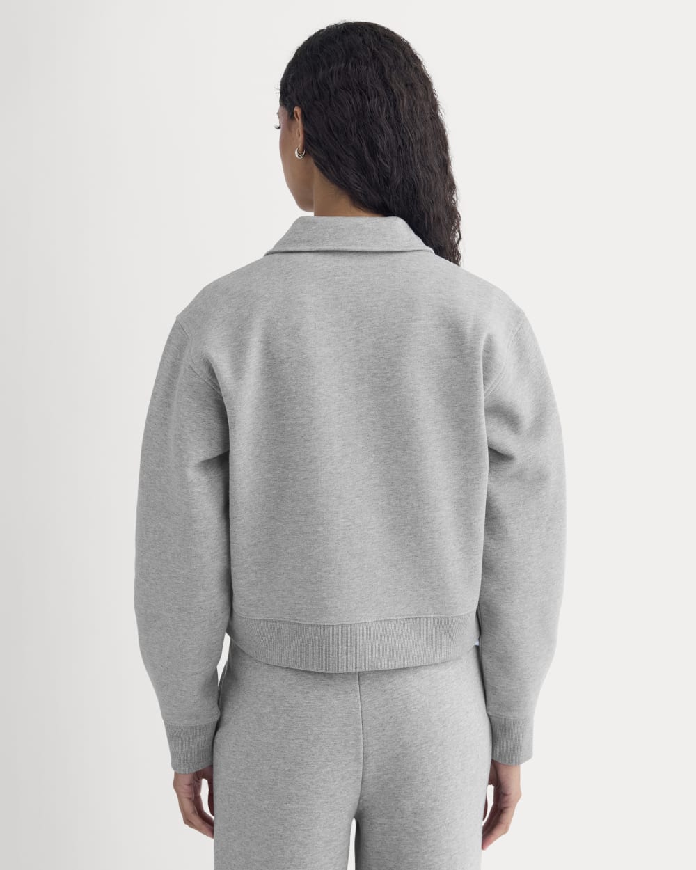 Luxe Fleece Zip Polo | Vintage Heather Grey - Image 5