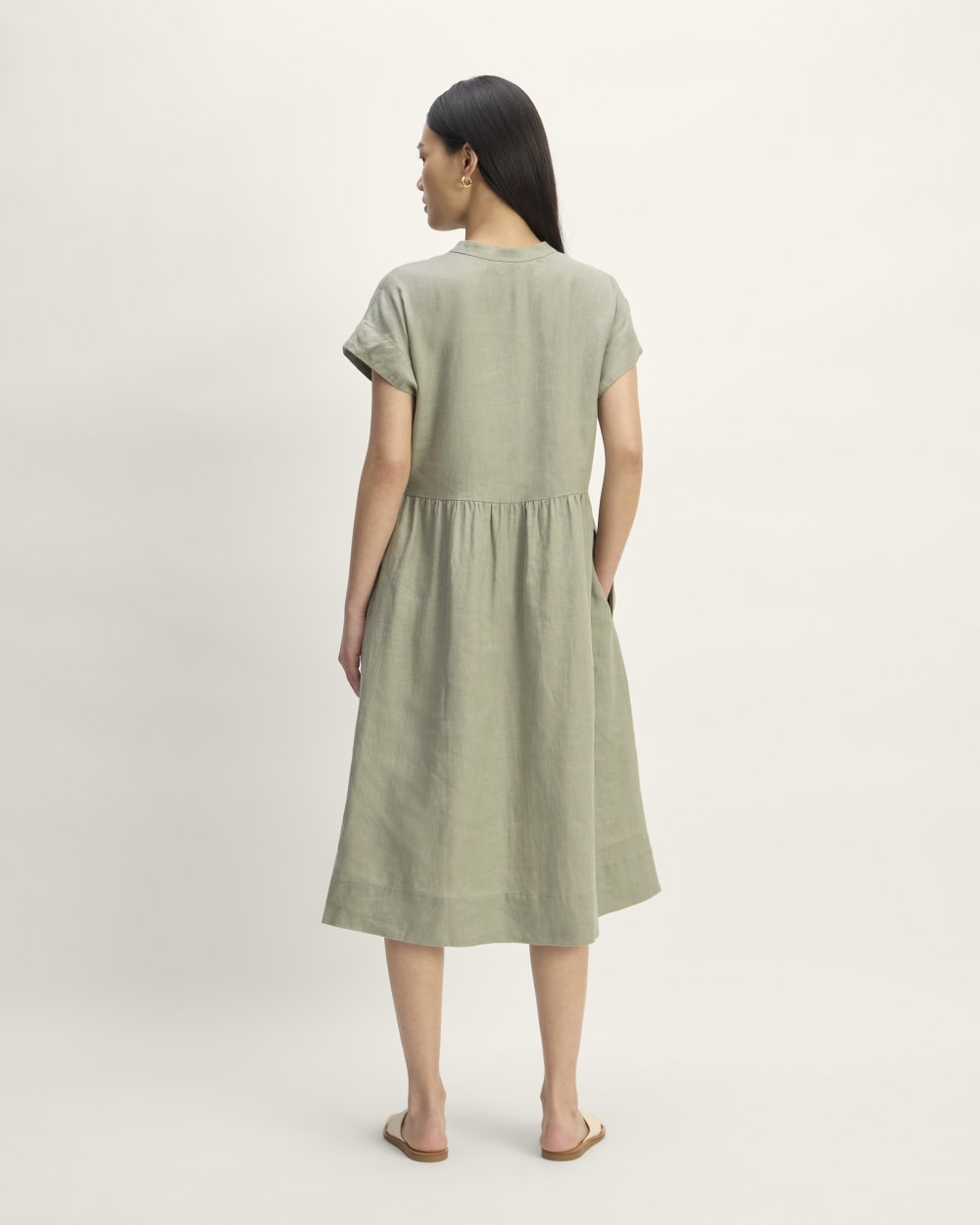 The Craft Dress in Linen | Sage Green - Image 6