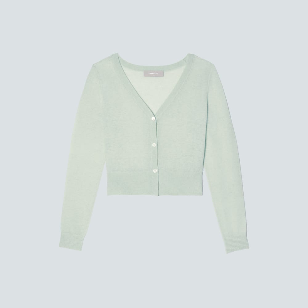 The Featherweight Alpaca Cardigan | Seafoam Green - Image 2