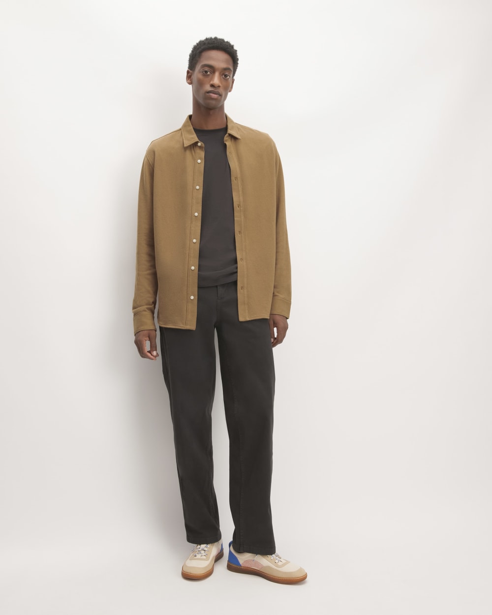 The Long-Sleeve Pique Shirt | Toasted Coconut - Image 3