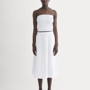 The Gauze Tiered Skirt | White