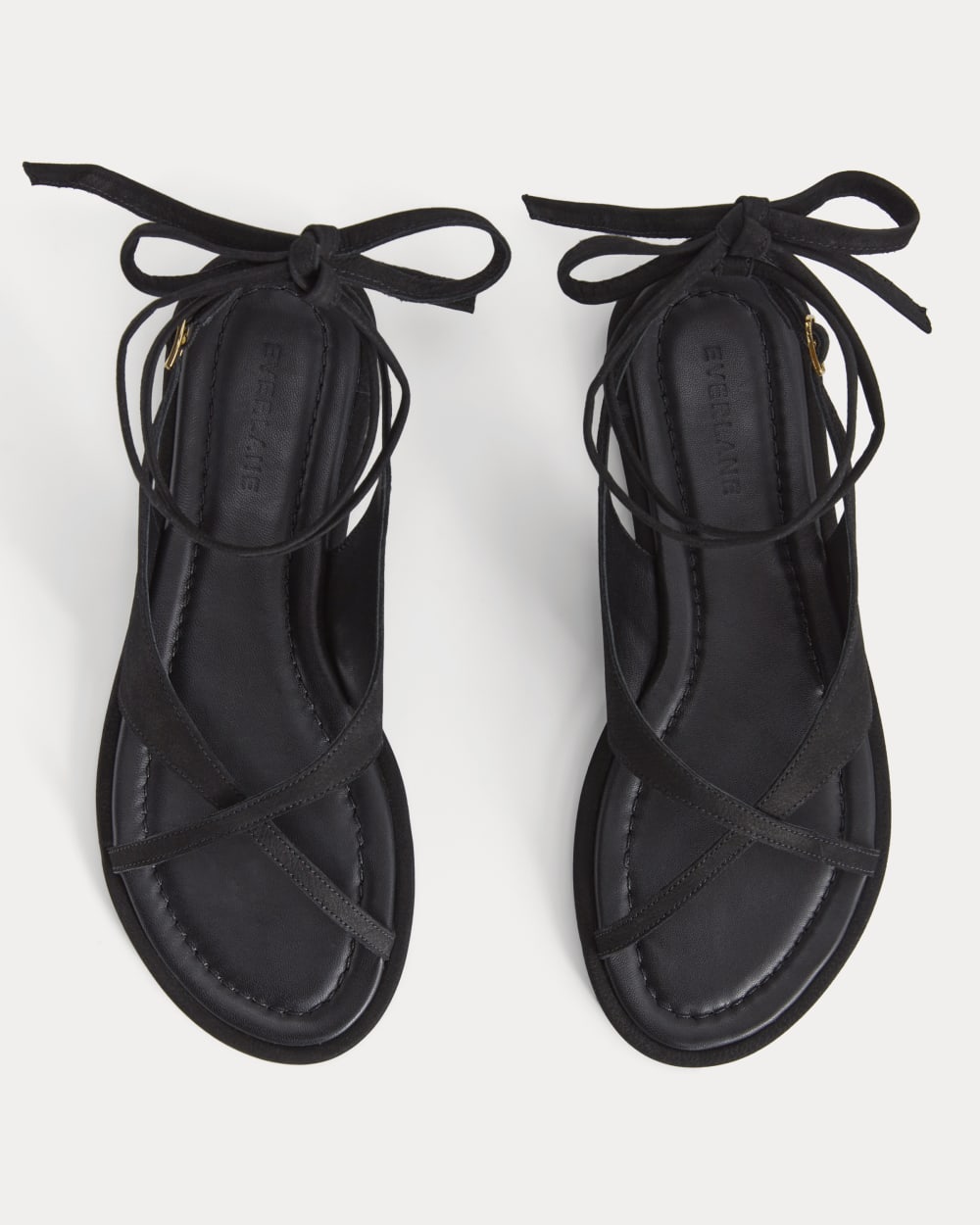 The Leather Crisscross Sandal | Black - Image 5