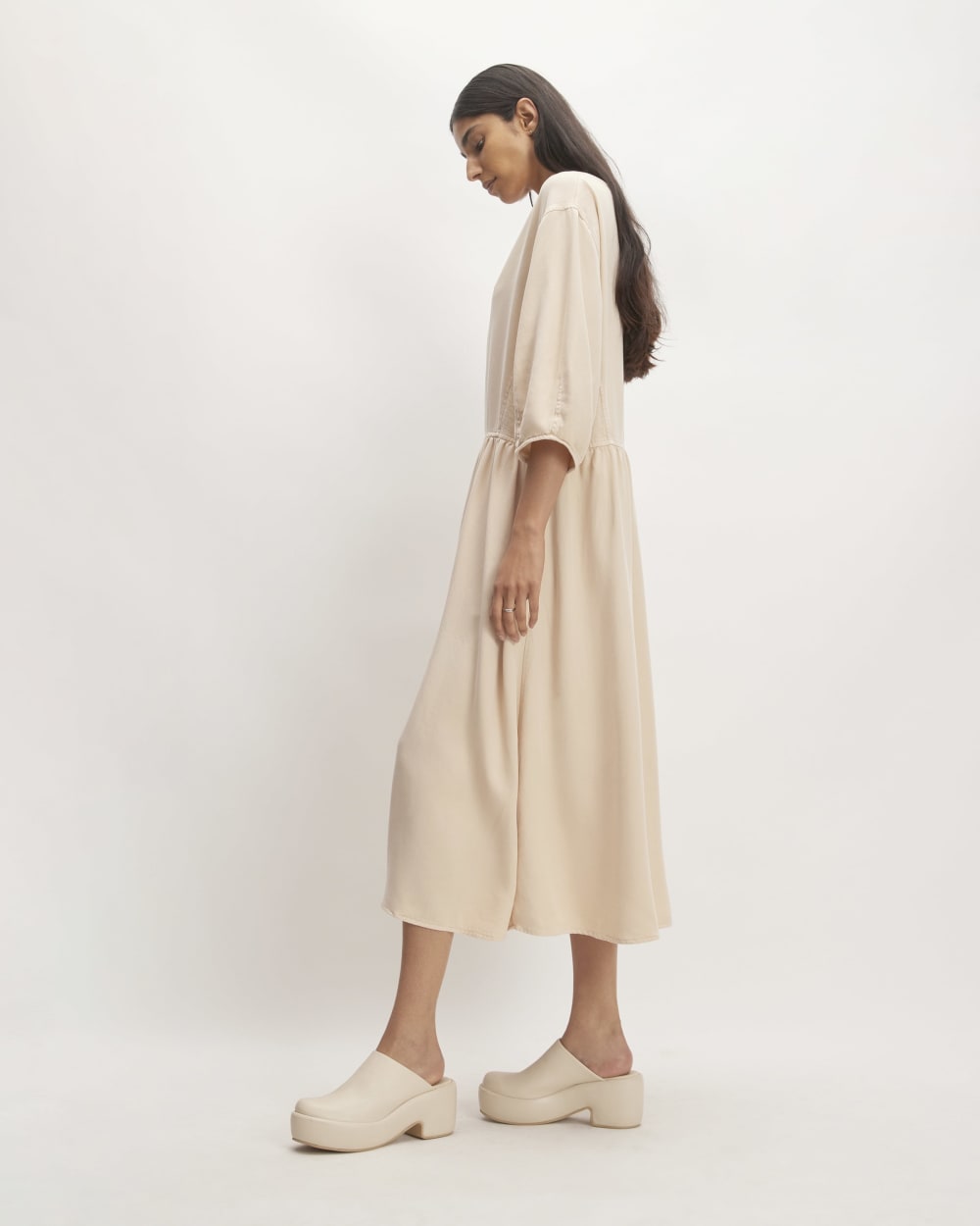 The TENCEL? Puff-Sleeve Dress | Whisper Pink - Image 4