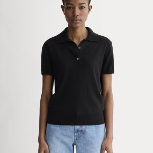 The Polo in Cotton Cashmere | Black