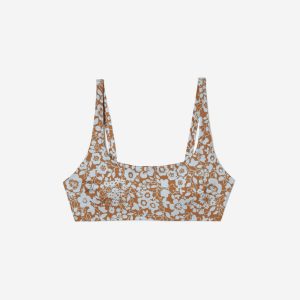 The Square-Neck Bikini Top | Honey Floral