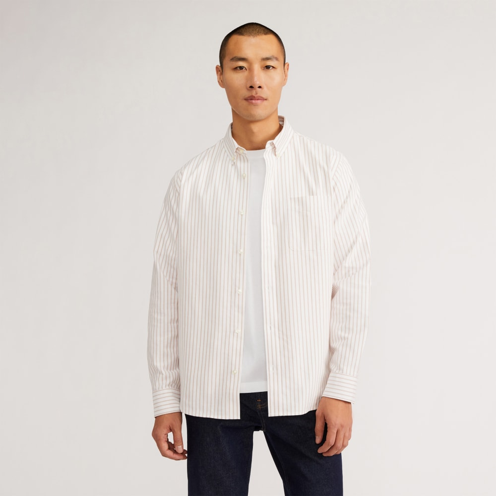 The Classic Oxford Shirt | Sahara / Off-White | Tall