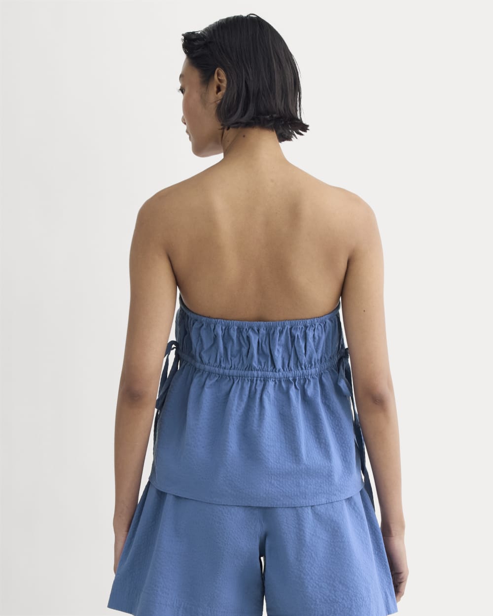 The Seersucker Tube Top | Soft Cobalt - Image 5