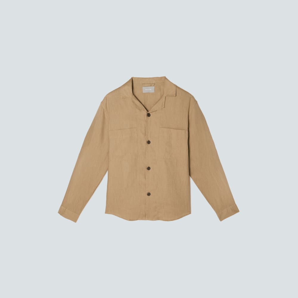 The Long Sleeve Linen Camp Shirt | Iced Coffee