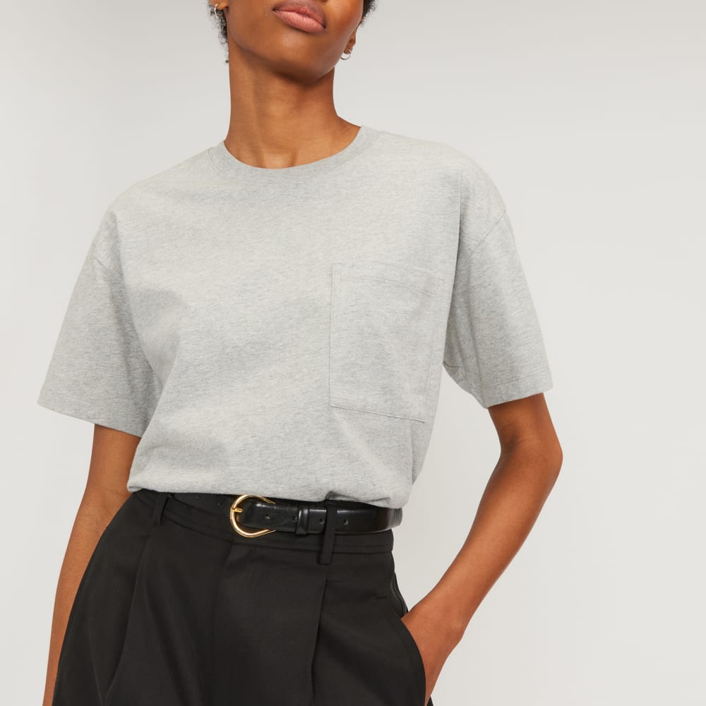 The Organic Cotton Relaxed Pocket Tee | Heather Grey - Image 4