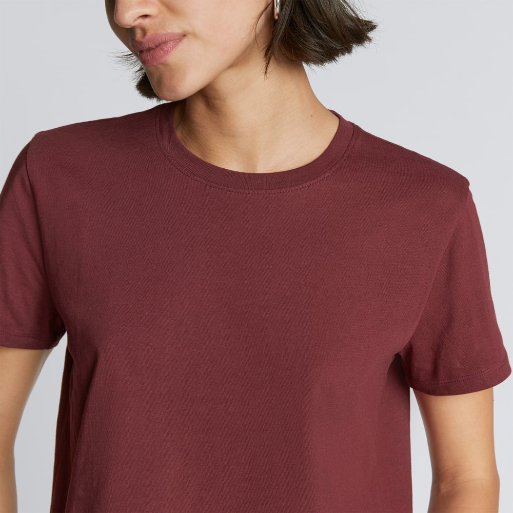 The Box-Cut Tee in Essential Cotton | Brandy | No Pocket - Image 2