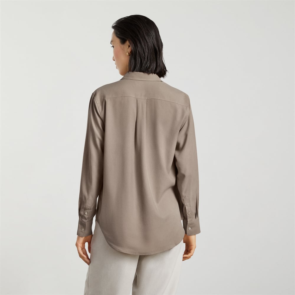 The Washable Silk Relaxed Shirt | Burnt Sugar - Image 6