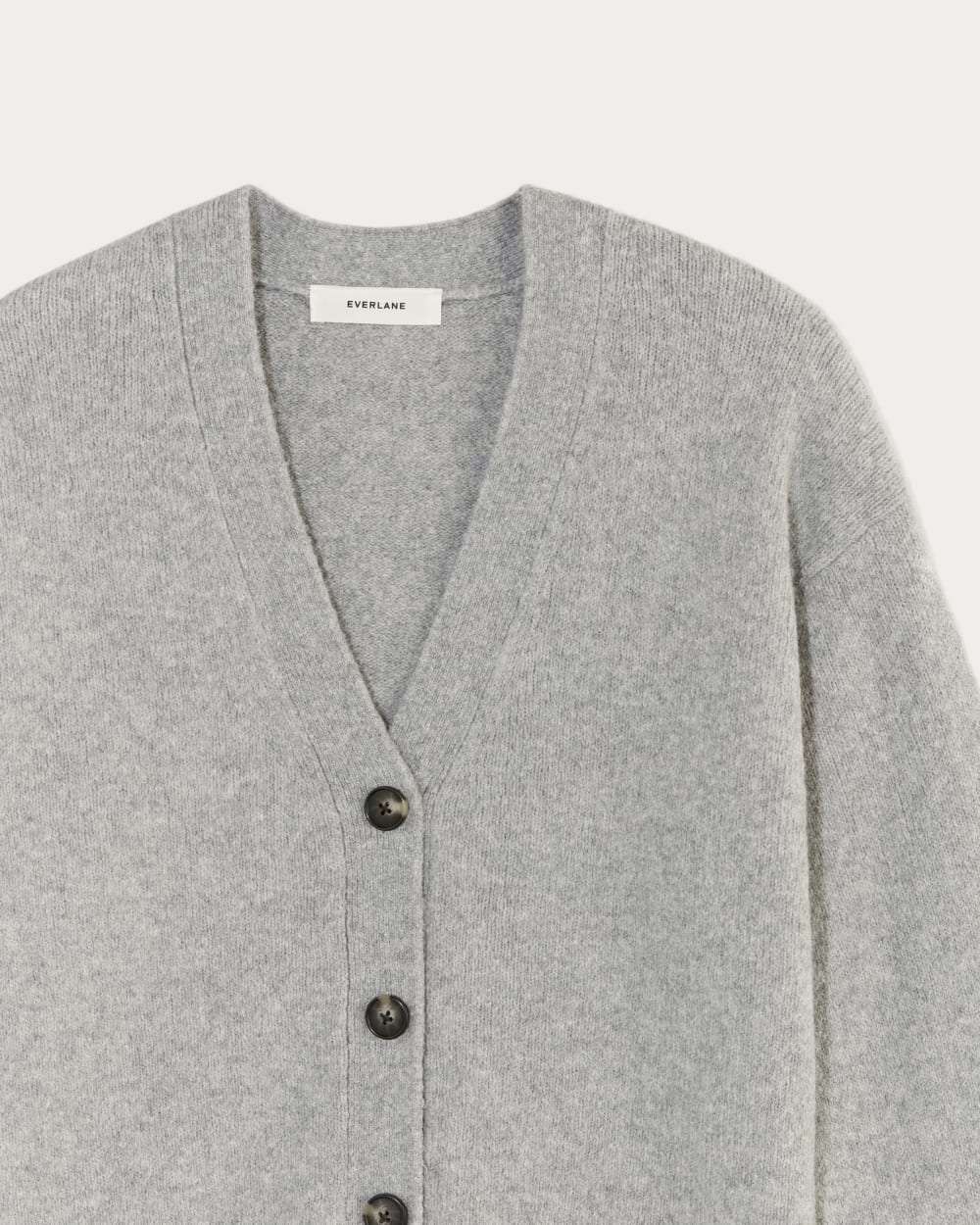 The Cocoon Cardigan in Plush Cotton | Heathered Grey - Image 7
