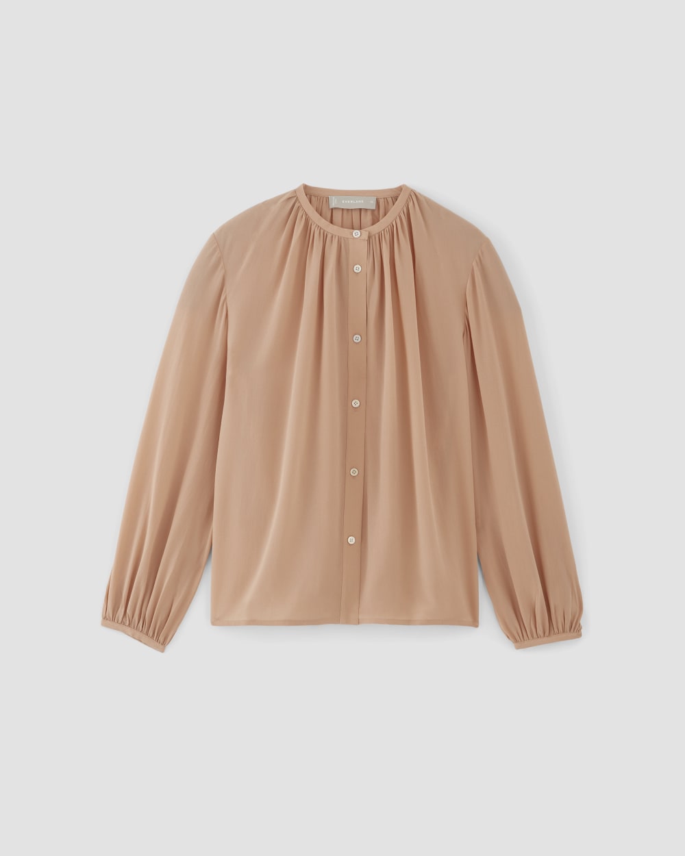 The Washable Clean Silk Shirred Blouse | Blush Pink - Image 2