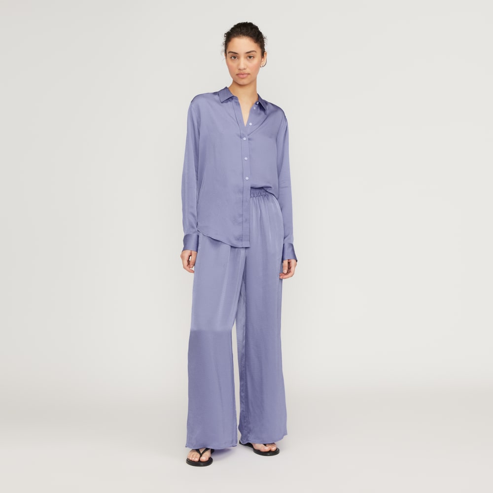 The Satin Pull-On Pant | Cornflower Blue - Image 6