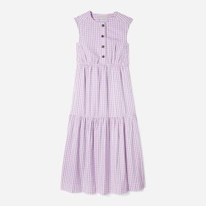 The Tiered Midi Dress | Orchid Gingham
