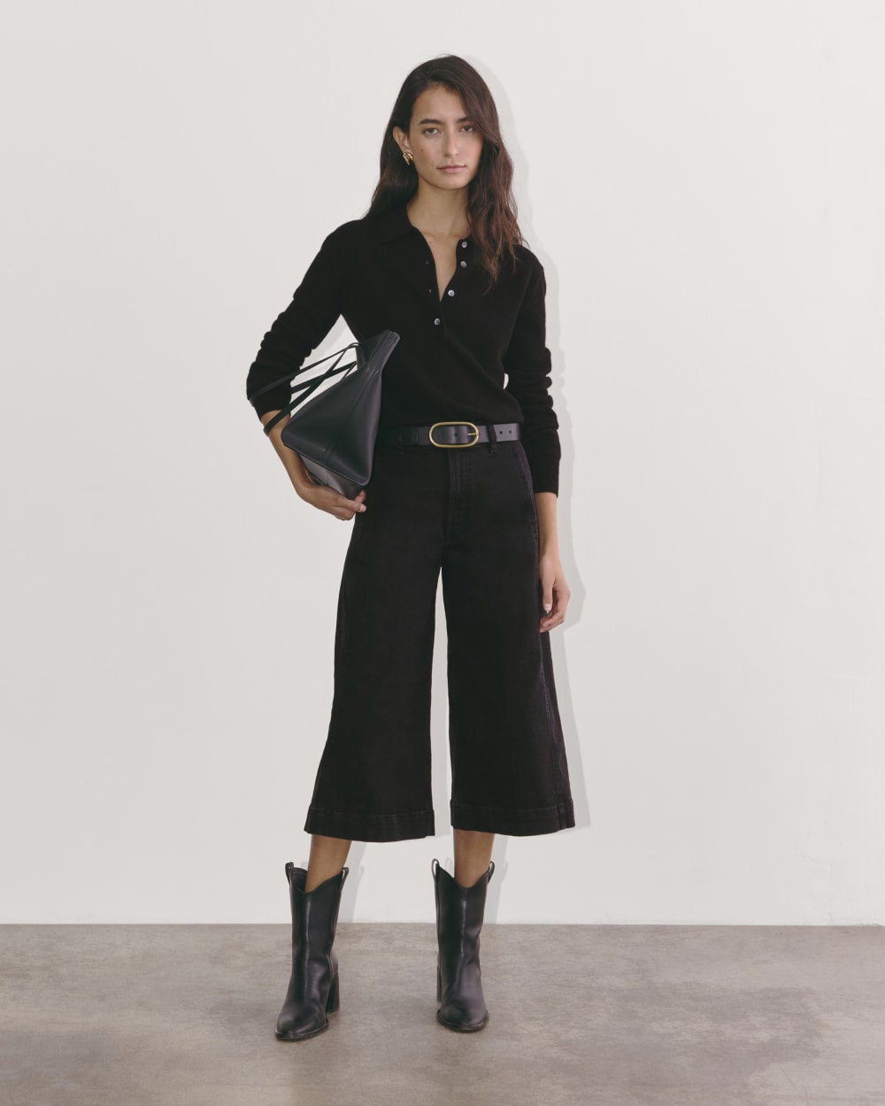 The Denim Culotte | Tumbled Black - Image 3