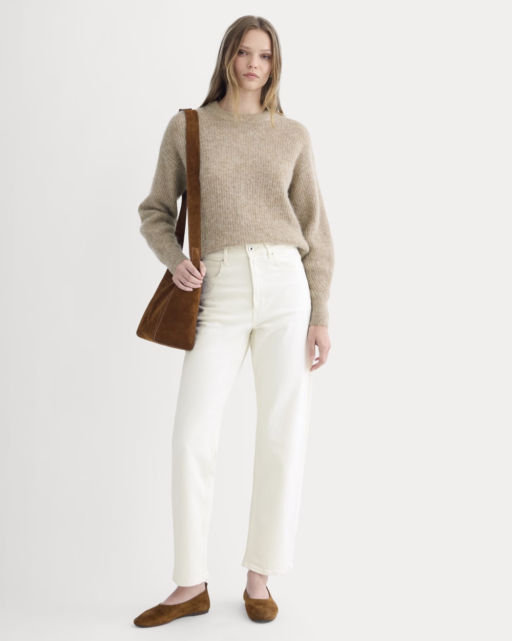 The Cocoon Crew in Alpaca | Dark Heathered Camel - Image 3