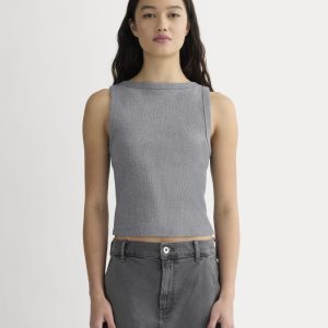 The Selfie Boatneck Tank | Mid Heather Grey