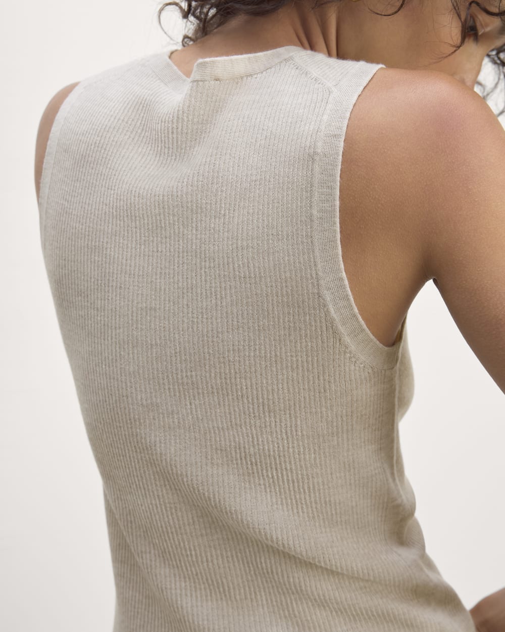 The Tank in Ultrasoft Merino | Heather Oatmeal - Image 6