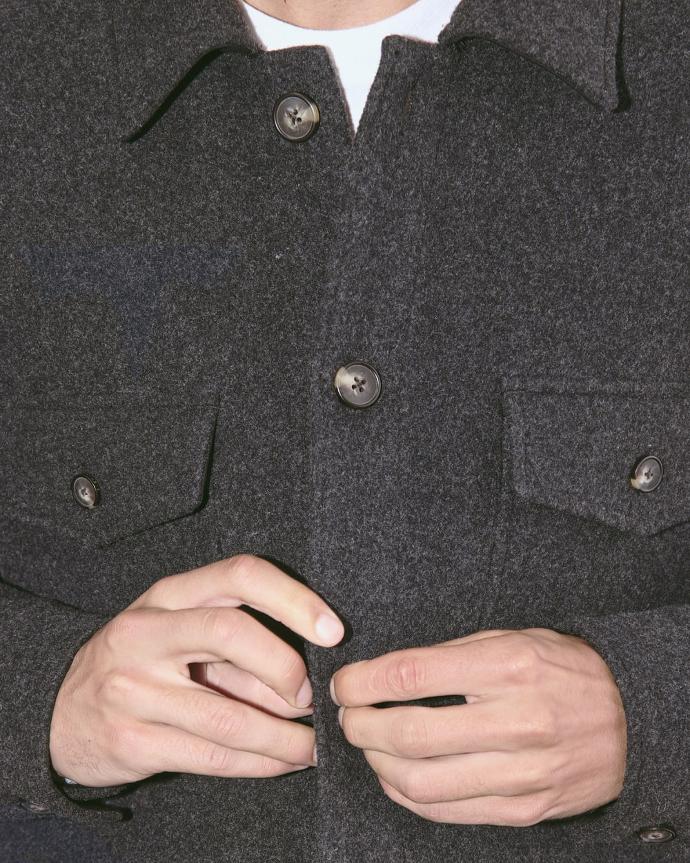 The Wool Overshirt | Heather Charcoal - Image 4