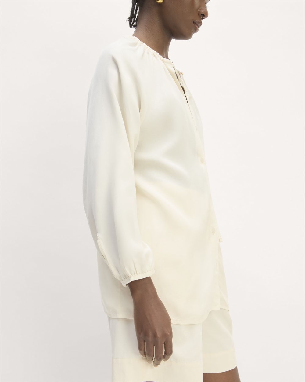 The Gathered Shirt in Butterlite | Bone - Image 5